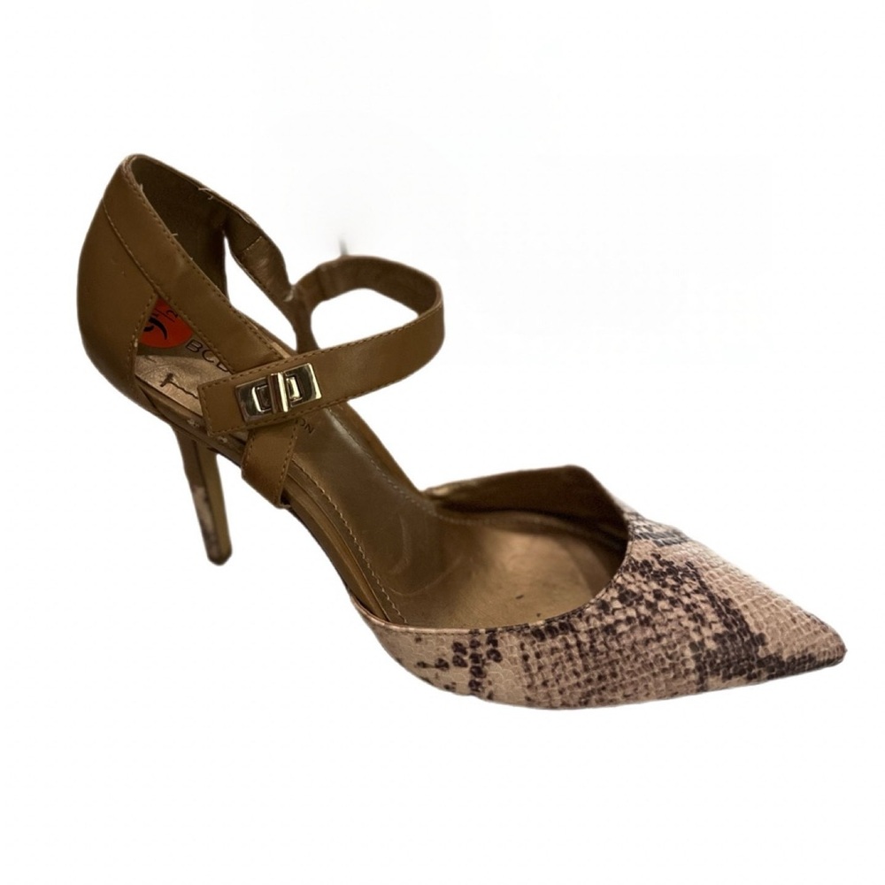 BCBGeneration Camel and Snakeskin Heels size 9 1/2